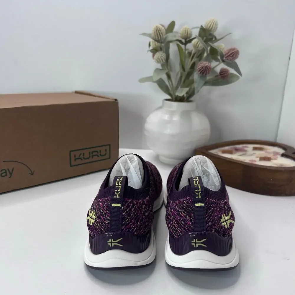 Kuru Stride Novaknit Slip On Sneaker Plum Purple Confetti Women 6 Tried On